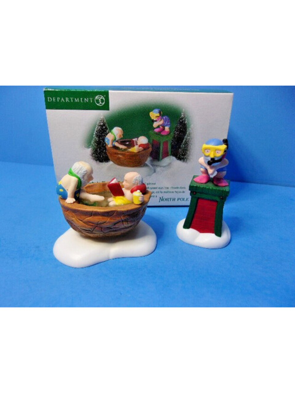 Department 56 North Pole Series Party In The Hot Tub Figurine Set